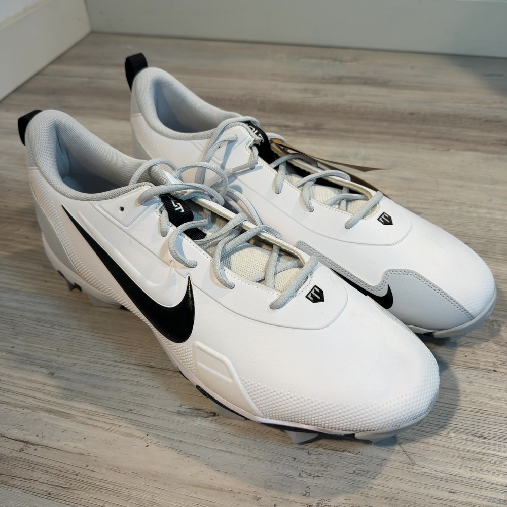 Nike Force Trout 9 Keystone White Baseball Cleats Men's Sz 14 FB9728-102